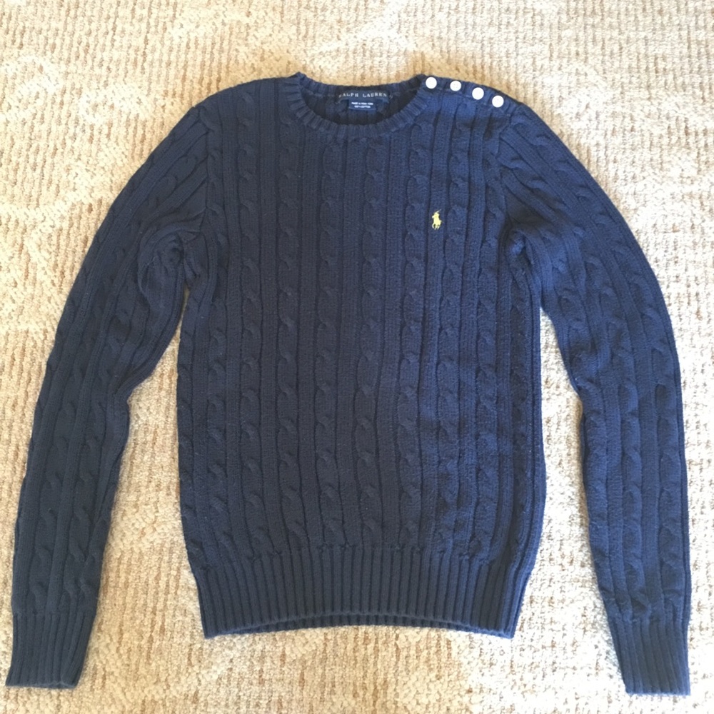 Ralph Lauren cable knit sweater.